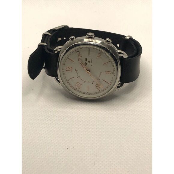 Fossil Q FTW1200 Women's Black Leather Analog Dial Wrist Hybrid Smart Watch HK20 - Picture 5 of 9